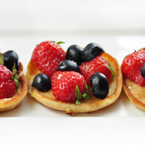 recette - Blinis de fruits rouges au sirop d’agave