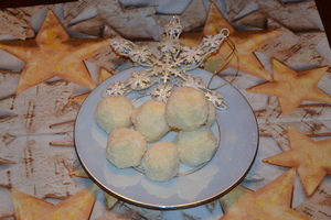 recette - Boules de neige au chocolat blanc et coco