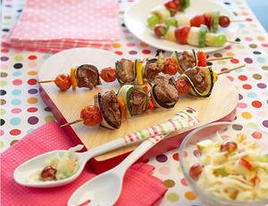 recette - Brochettes d’Agneau Gallois IGP aux légumes d'été