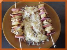 recette - Brochettes de poulet à l'ananas 