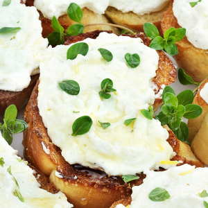 recette - Bruschetta au fromage de chèvre et au miel de tilleul