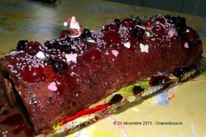 recette - Bûche aux griottes