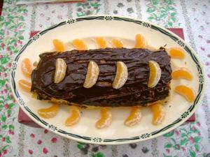 Bûche de noël à la crème au chocolat