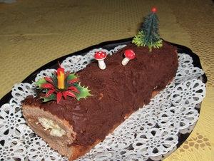 recette - Bûche de Noël roulée au chocolat