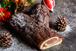 recette - Bûche de Noël poire et chocolat