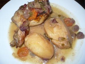 recette - Cailles, sauce champagne et canneberges