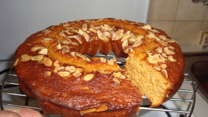 recette - Cake à la gelée de coing et aux amandes 