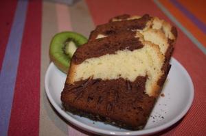 recette - Cake marbré au chocolat