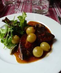 recette - Caneton aux raisins blonds