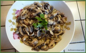 recette - Champignons à la grecque, oignons et citron