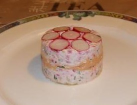 recette - Cheesecake au tarama et aux radis