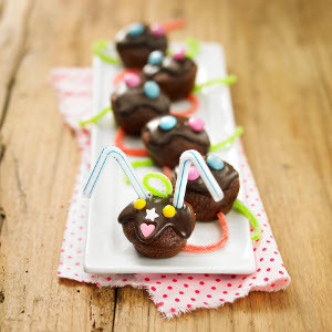 Chenille de mini gâteaux au chocolat