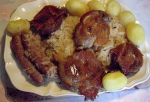 recette - Choucroute au confit de canard