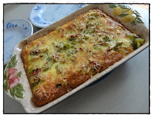 recette - Clafoutis de courgettes au jambon cru