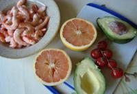 recette - Cocktail de crevettes, avocats et pamplemousse