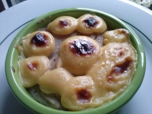 recette - Compote pommes bananes à la crème pâtissière