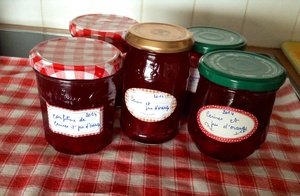 Confiture de cerise et jus d'orange