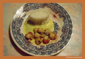 recette - Coquilles Saint-Jacques au curry