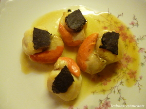 recette - Coquilles saint-Jacques et lamelles de truffe