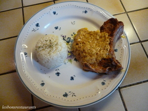 Côtes de porc à la moutarde de Reims