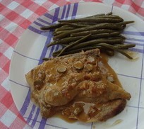 recette - Côtes de porc en sauce