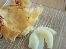 recette - Coupes aux poires et sa sauce chocolat