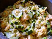 recette - Courgettes aux crevettes roses pimentées