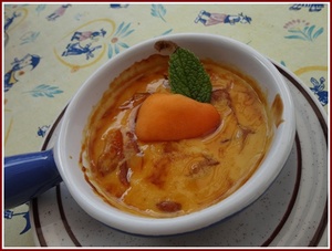 recette - Crème brûlée aux abricots et au Pineau des Charentes