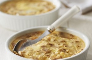 Crème brulée aux Ravioles Saint Marcellin, jambon cru et noix