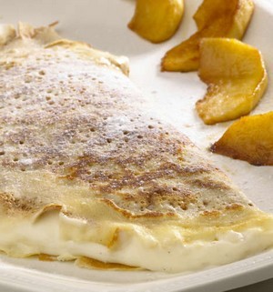 Crêpe soufflée au calvados