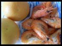 recette - Crevettes aux pamplemousses en salade