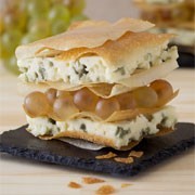 recette - Croustillants de roquefort aux raisins frais