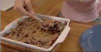 recette - Crumble aux quetsches et noix