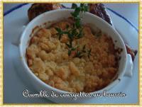 recette - Crumble de courgettes au Boursin