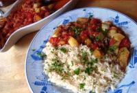 recette - Cuisses de canard sur lit de courgettes et tomates