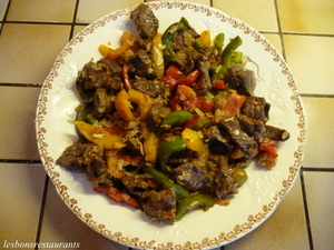 recette - Émincé de boeuf aux poivrons
