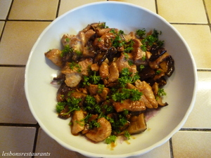 Escalopes de dinde aux shitakés