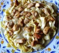 recette - Escalopes de poulet et pâtes sauce gorgonzola