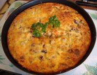 recette - Fausse tarte au chou-fleur et champignons