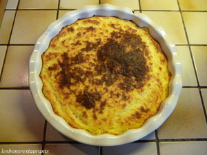 Flan de cabillaud sauce Mornay