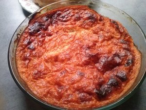 recette - Flan de poivrons rouges au petit salé