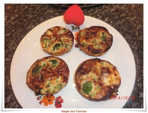 recette - Flans au brocoli et au roquefort