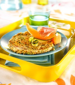 recette - Galettes de flocons d'avoine aux courgettes et au basilic