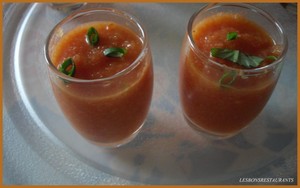 recette - Gaspacho aux tomates et concombre