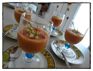 recette - Gaspacho tomate concombre