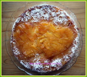 recette - Gâteau au yaourt et ananas caramélisé