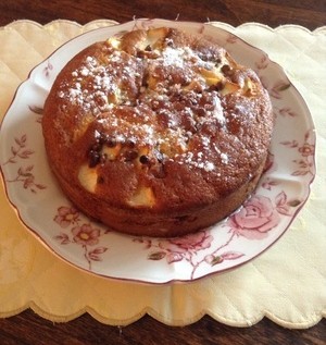 recette - Gâteau aux pommes et pépites de chocolat