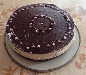 recette - Gâteau au chocolat, fromage blanc et fraises