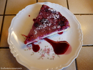Gâteau au fromage blanc et aux fruits rouges
