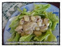 recette - Gnocchis aux lardons et vinaigre balsamique